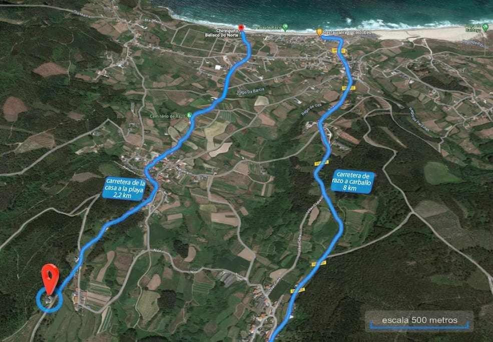 Ag Casa Anema 10 Huespedes A 2Km De La Playa Razo Villa A Coruña Exterior foto